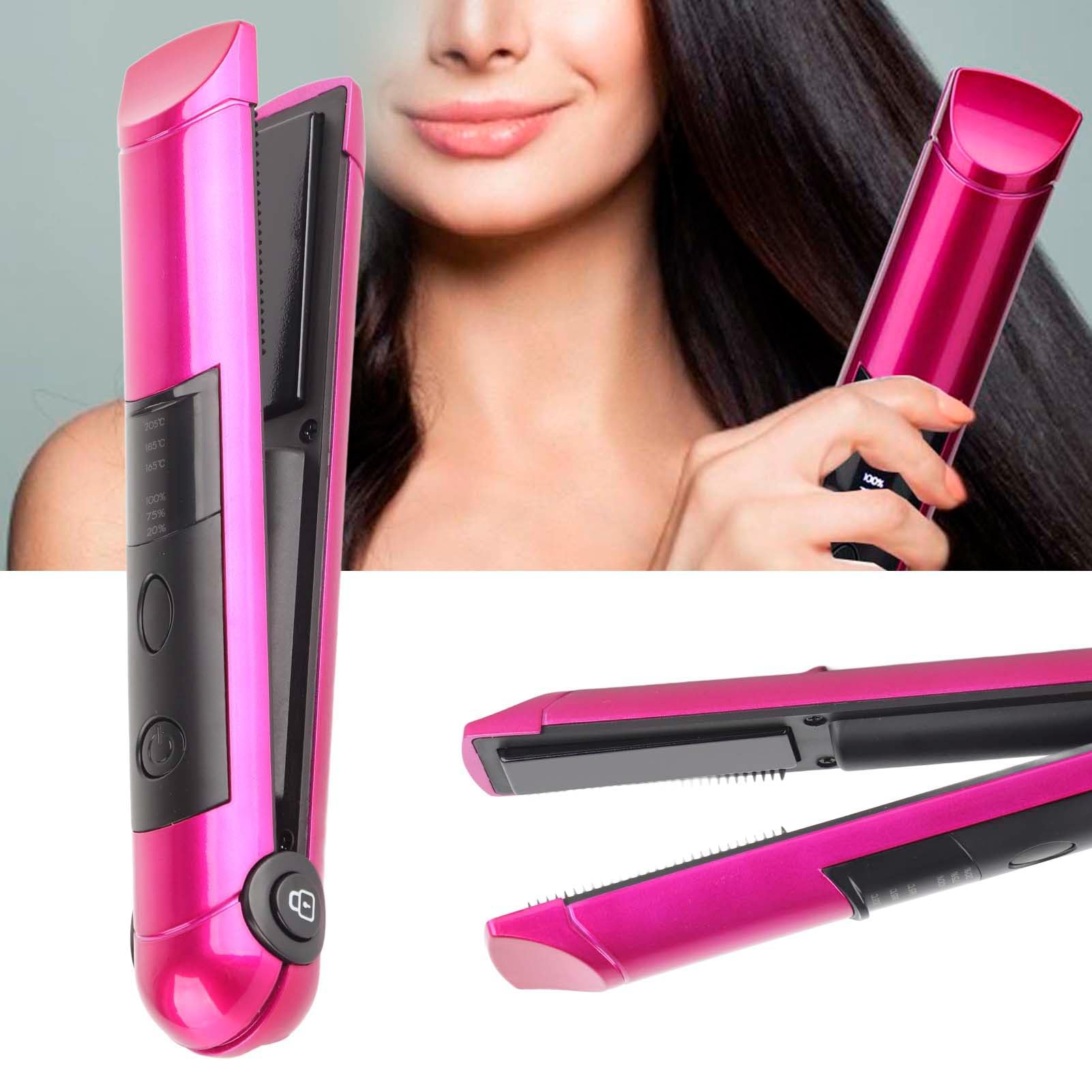 USB USB recargable mini endurecimiento de cabello multifuncional, rizado de cabello, mini combo de plancha de hierro rizado, herramienta de peinado, para viajar