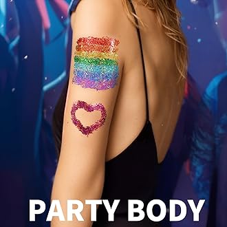 Teenitor 12 Colors Body Glitter, Face Glitter Festival Makeup Glitter Gel, Face and Body Glitter for Makeup, Rave Hair Glitter Gel