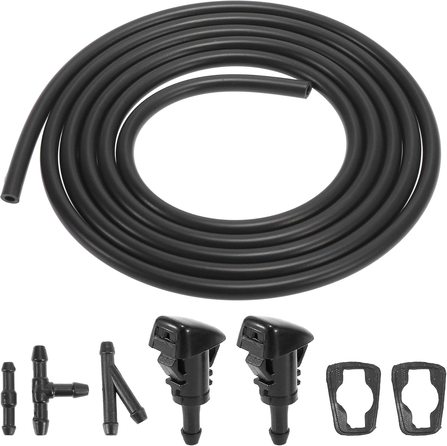 X AUTOHAUX Windshield Washer Nozzles Kit with 2 Meters Hose