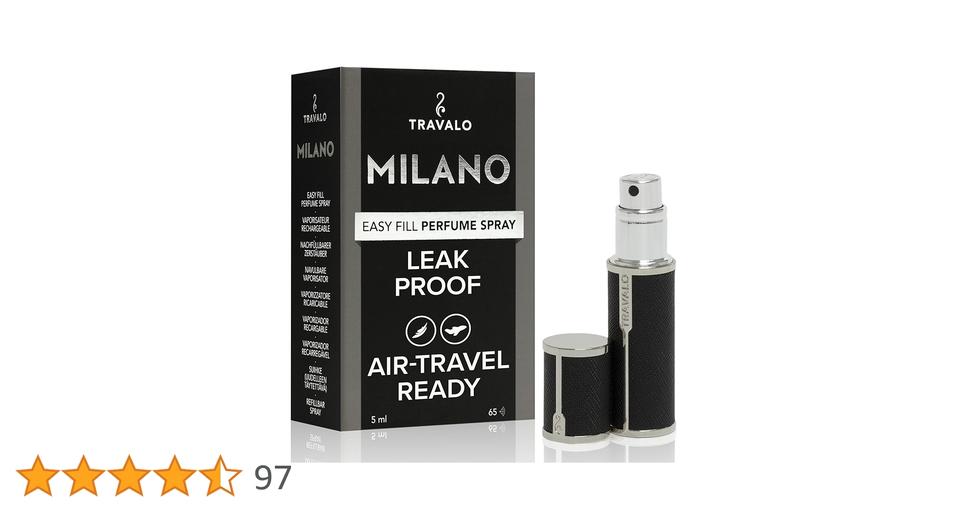 Travalo Milano Black Perfume Atomiser : Amazon.com.au: Beauty