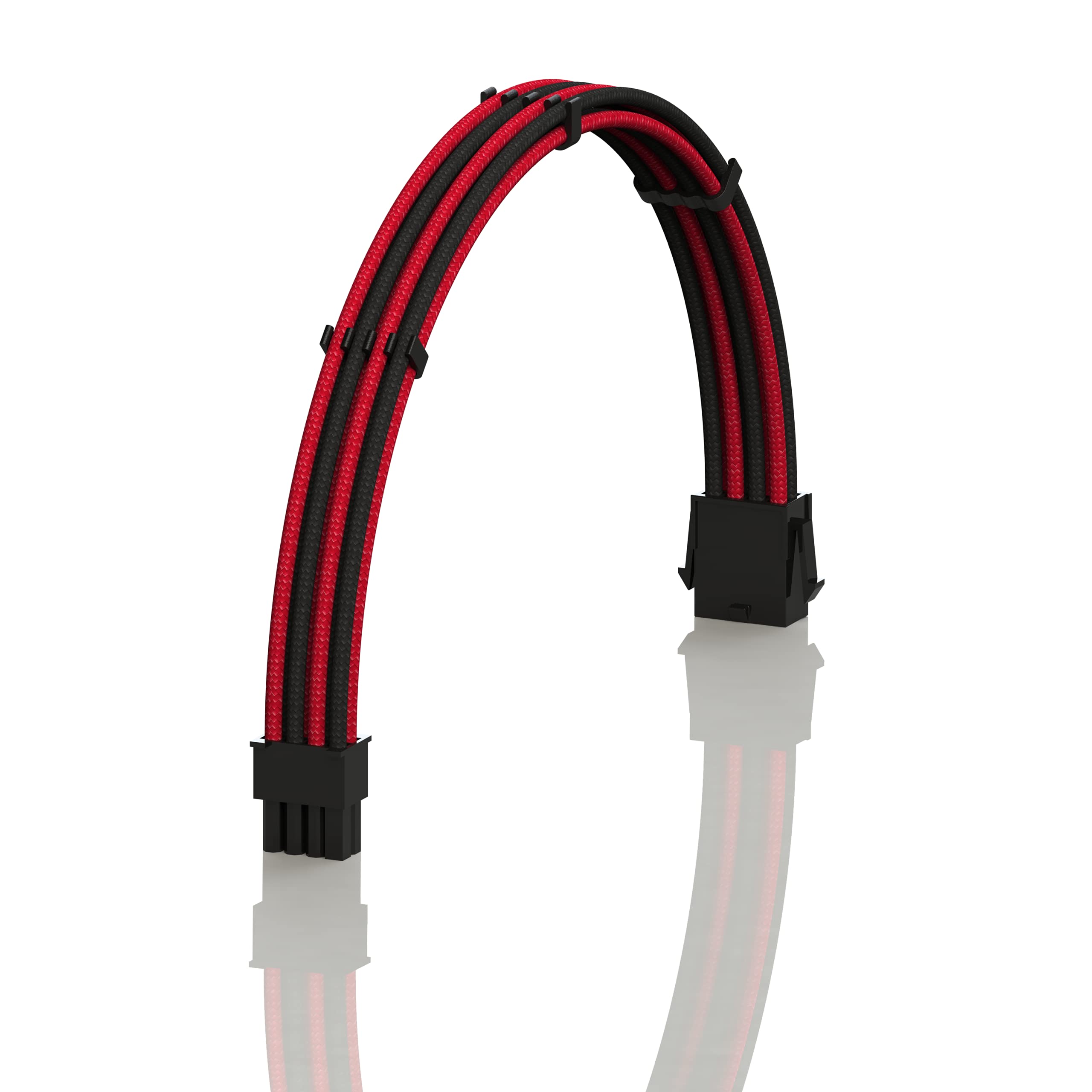 LINKUP - AVA 30cm EPS 4 Pin CPU ATX Motherboard PSU Power Supply Braided Sleeved Custom Mod PC Extension Cable w/Combs | Strong & Stiff Design | Single Pack | 300mm - Black — view 60