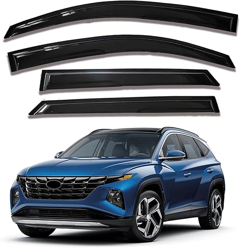 Miniatura 23 de Viseras para ventanas laterales, protectores contra la lluvia, deflectores de ventilación para Honda CRV (CR-V) 2017 2018 2019 2020 2021 2022 LX EX