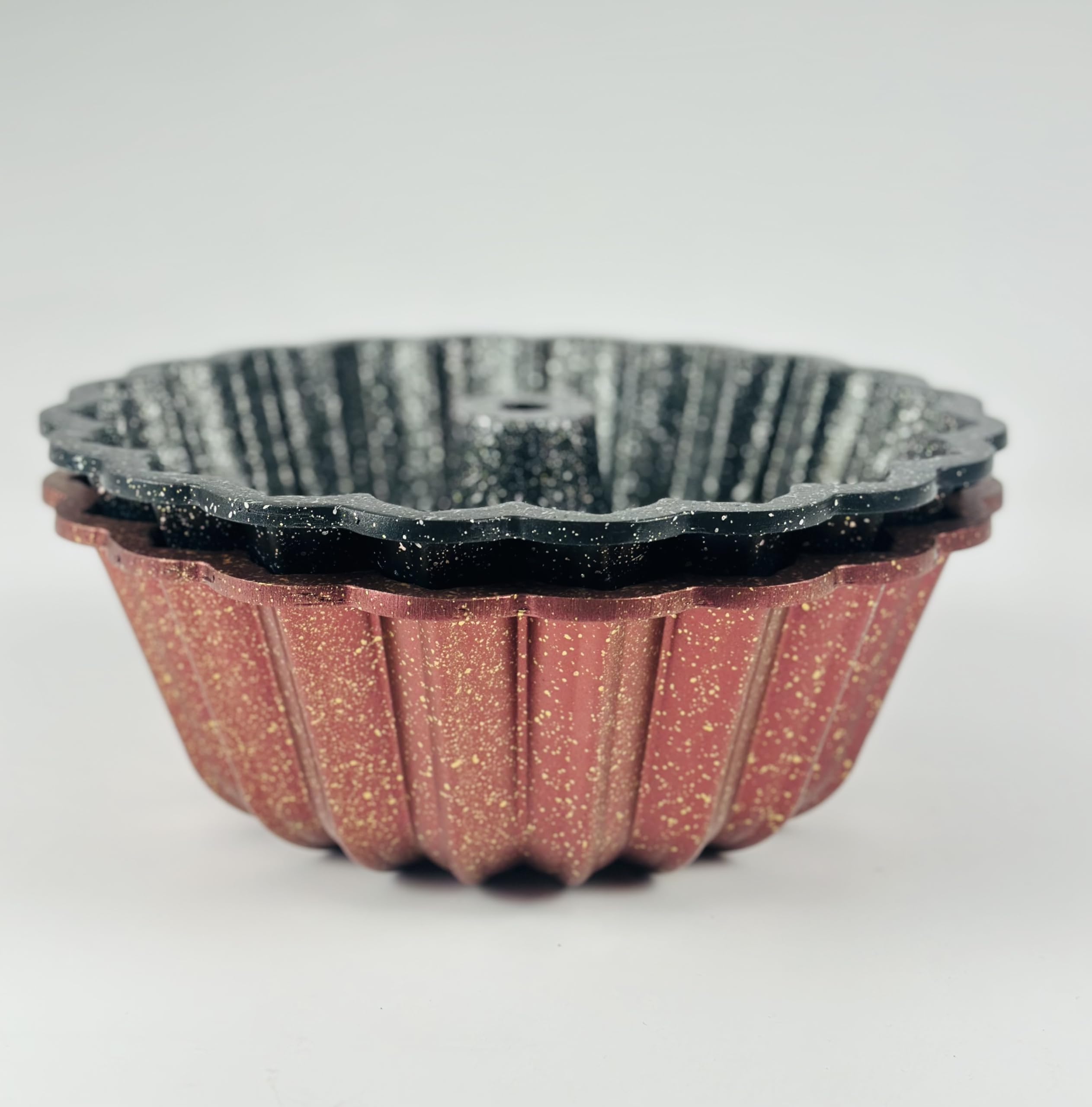 Aluminiumguss, Granitoptik, feuerfeste Dichtung, schwarz, Gänseblümchenkuchenform