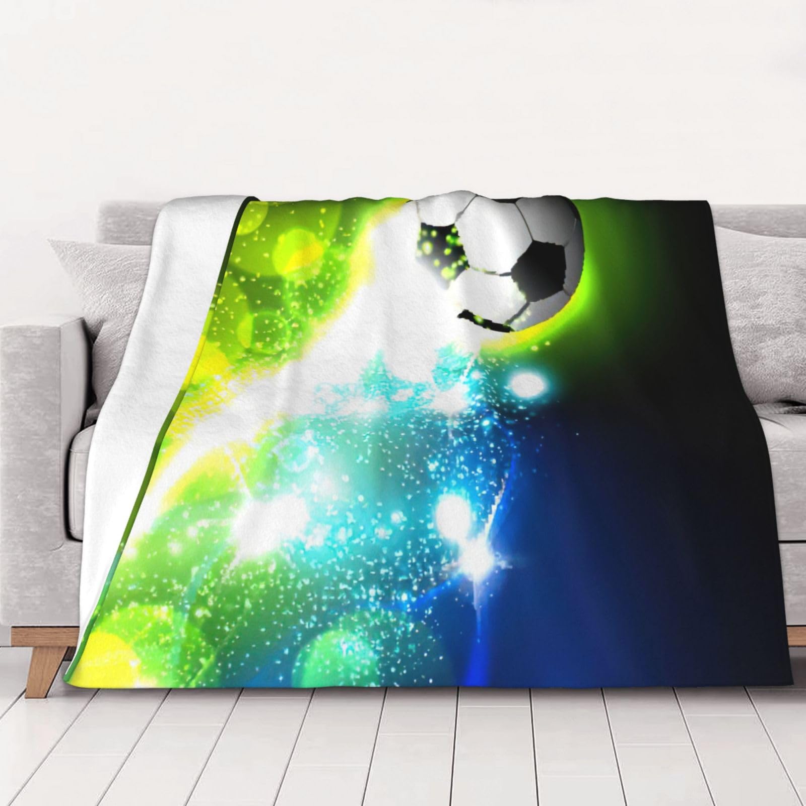 Couverture en flanelle football pour réchauffer vos nuits lit et canapé