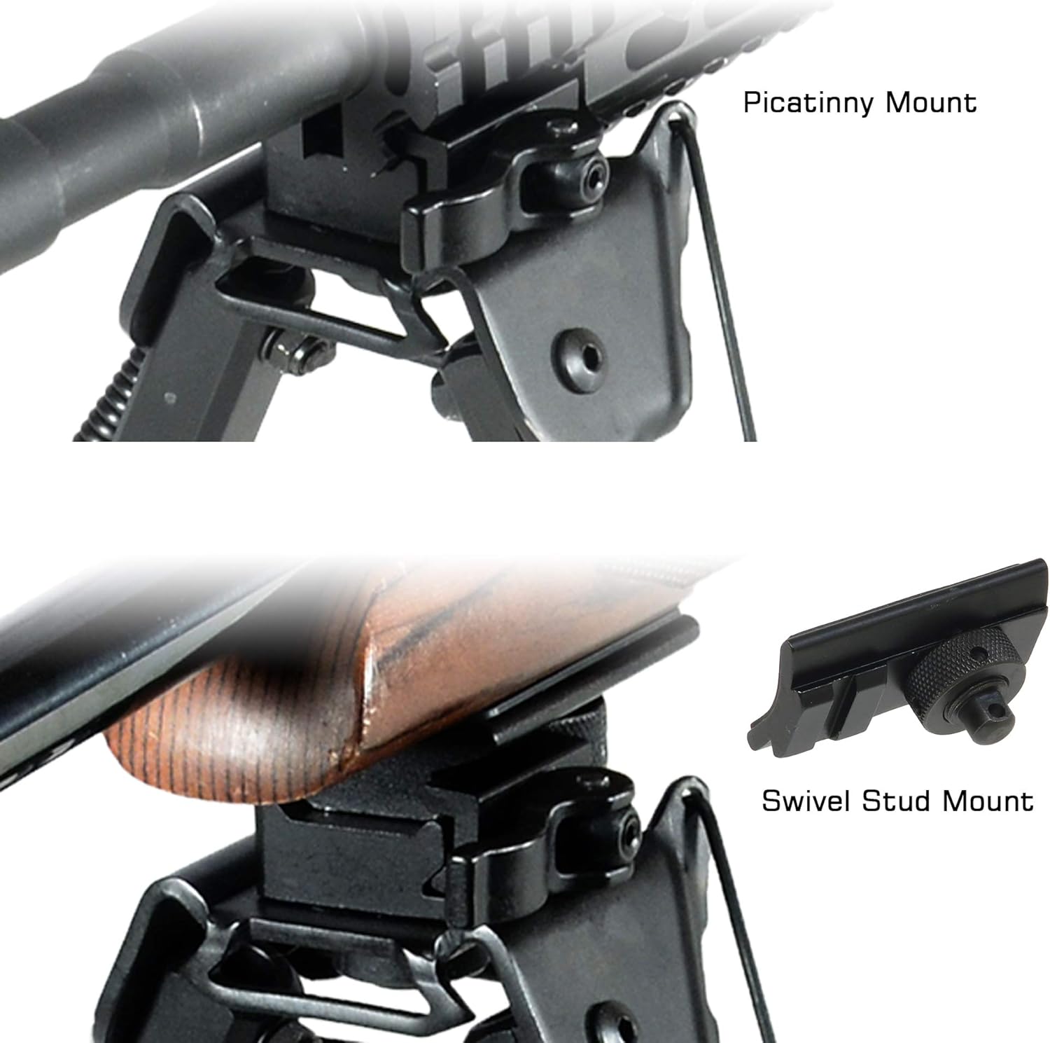 UTG Super Duty Bi-pod with QD Lever Mount, Height 6.0"- 8.5" , Black : Gun Monopods Bipods And Accessories : Sports & Outdoors