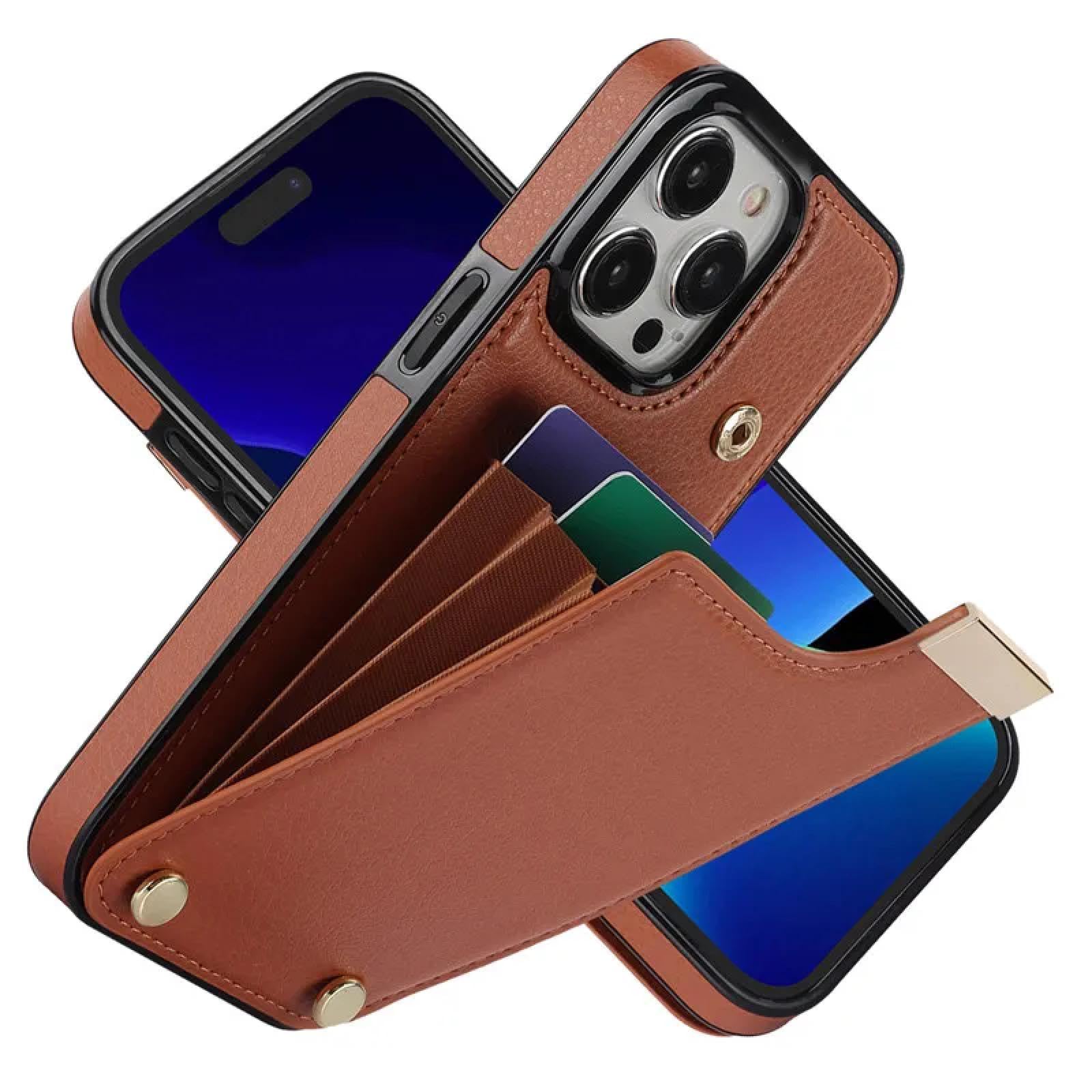 Do iPhone SE 2020 (2022) skórzany portfel etui na telefon z klapką etui na portfel (do iPhone SE 2020 (2022)/czerwony)