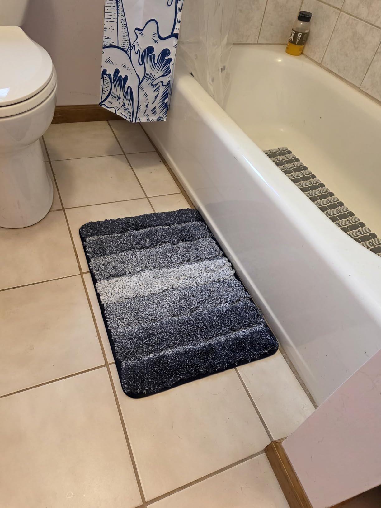 Ombre U Shaped Bathroom Rug