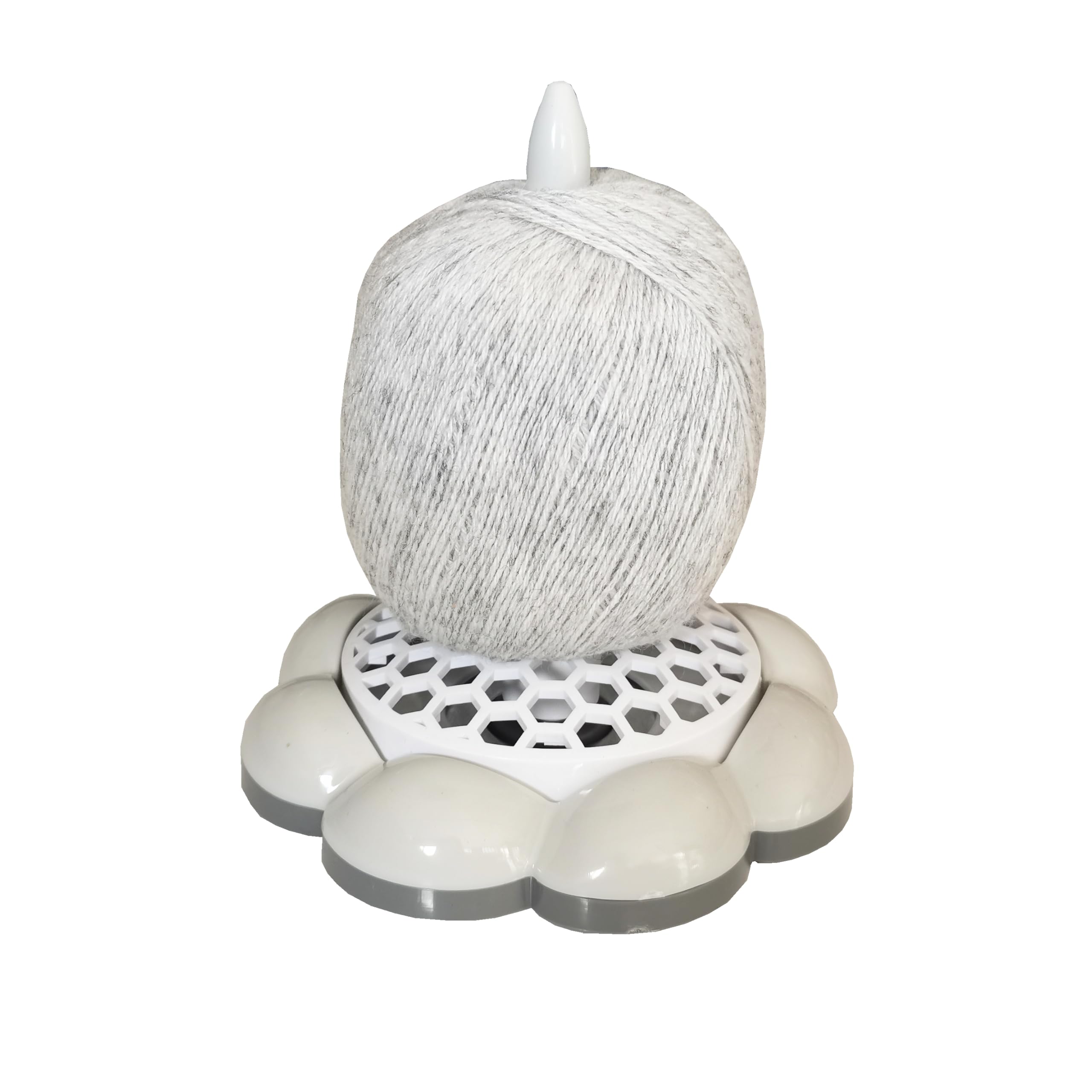 HONEYSEW Yarn Holder Stand for Crocheting, Non-Slip Yarn Ball Holder Dispenser for Knitting, Yarn Spindle Storage Organizer (Gray)