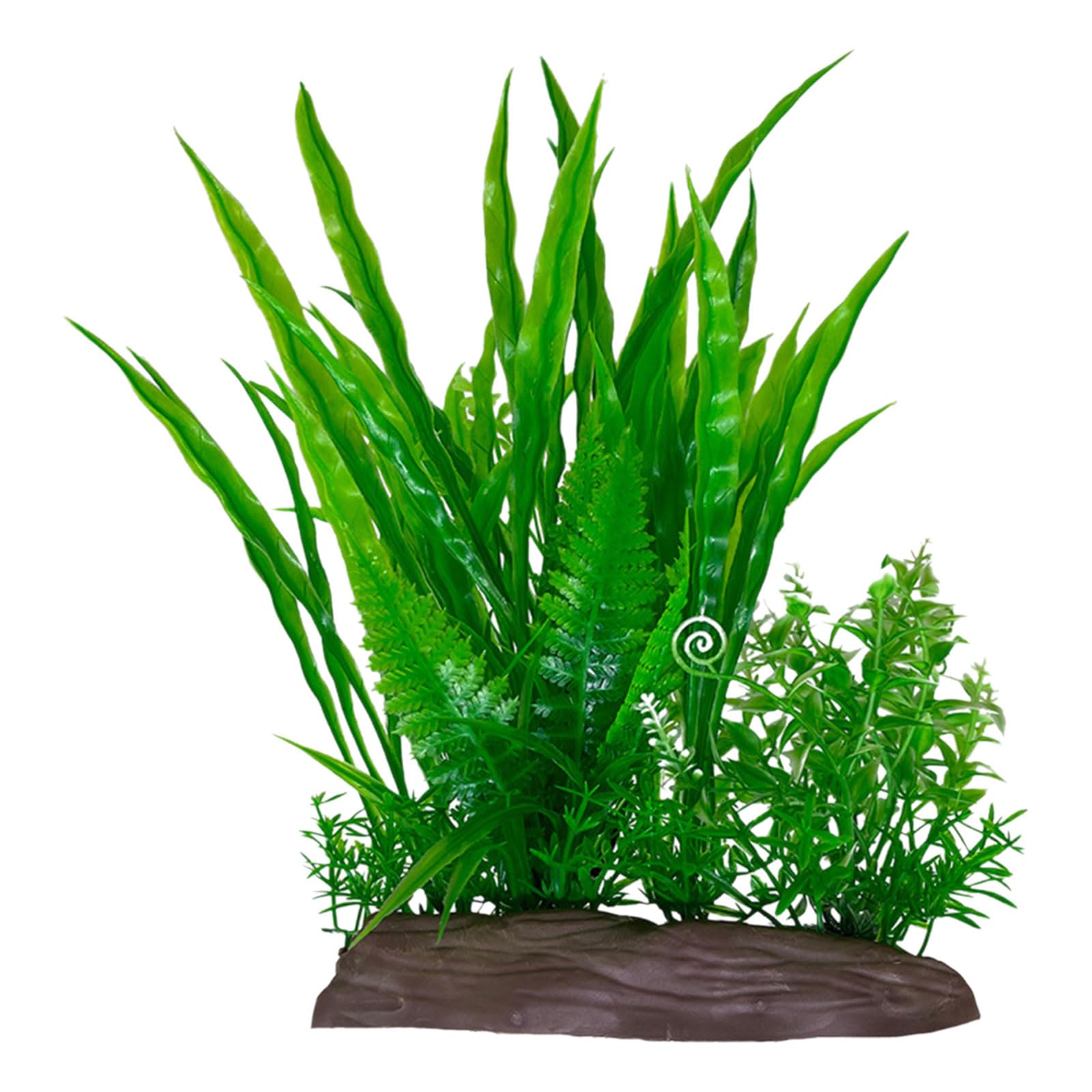Msioytog Simulation Water Grass Aquariums Decoration Green Plant with Base for Fishtanks Environment Enhancing Hideouts for Shrimp Water Plant