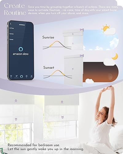 Miniatura 4 de Graywind Persianas dobles motorizadas para ventanas, persianas dobles inteligentes opacas y transparentes con control remoto Alexa Google Control