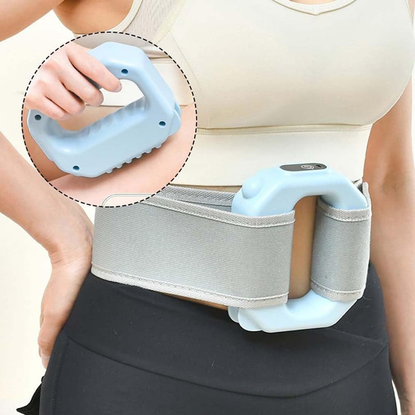 Mini Anillo Eléctrico De Masaje Muscular, Masajeador Eléctrico De Fascia Con Modos Ajustables, Herramienta De Masaje «Fascia Blaster», 10 Niveles De Intensidad, Quema Rápida De Grasa (A)