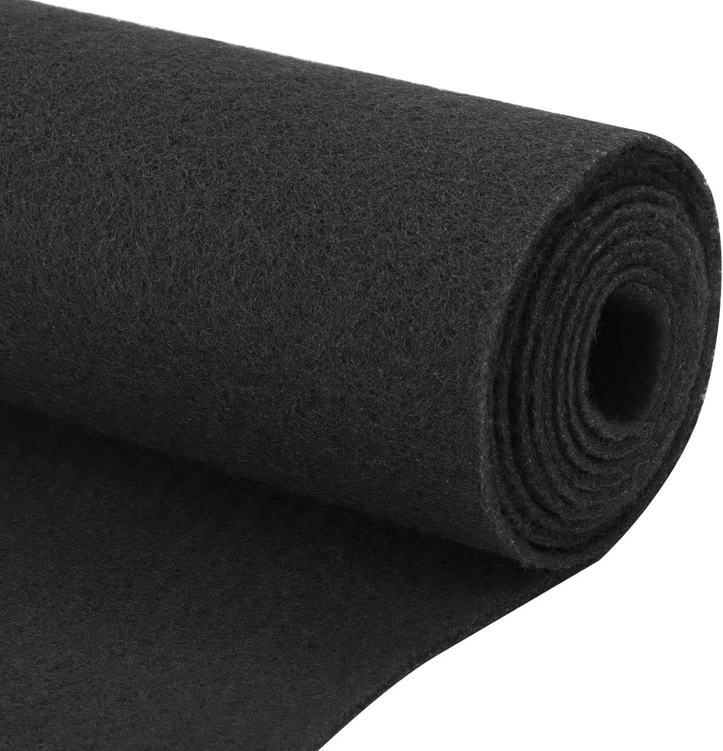 1.6mm Thick Felt Fabric,36"x78" Black Felt Sheet,Craft Felt Durable Felt Sheets for DIY Craft,Sew,Party,Home,Arts (Black, 36inchx78inch)