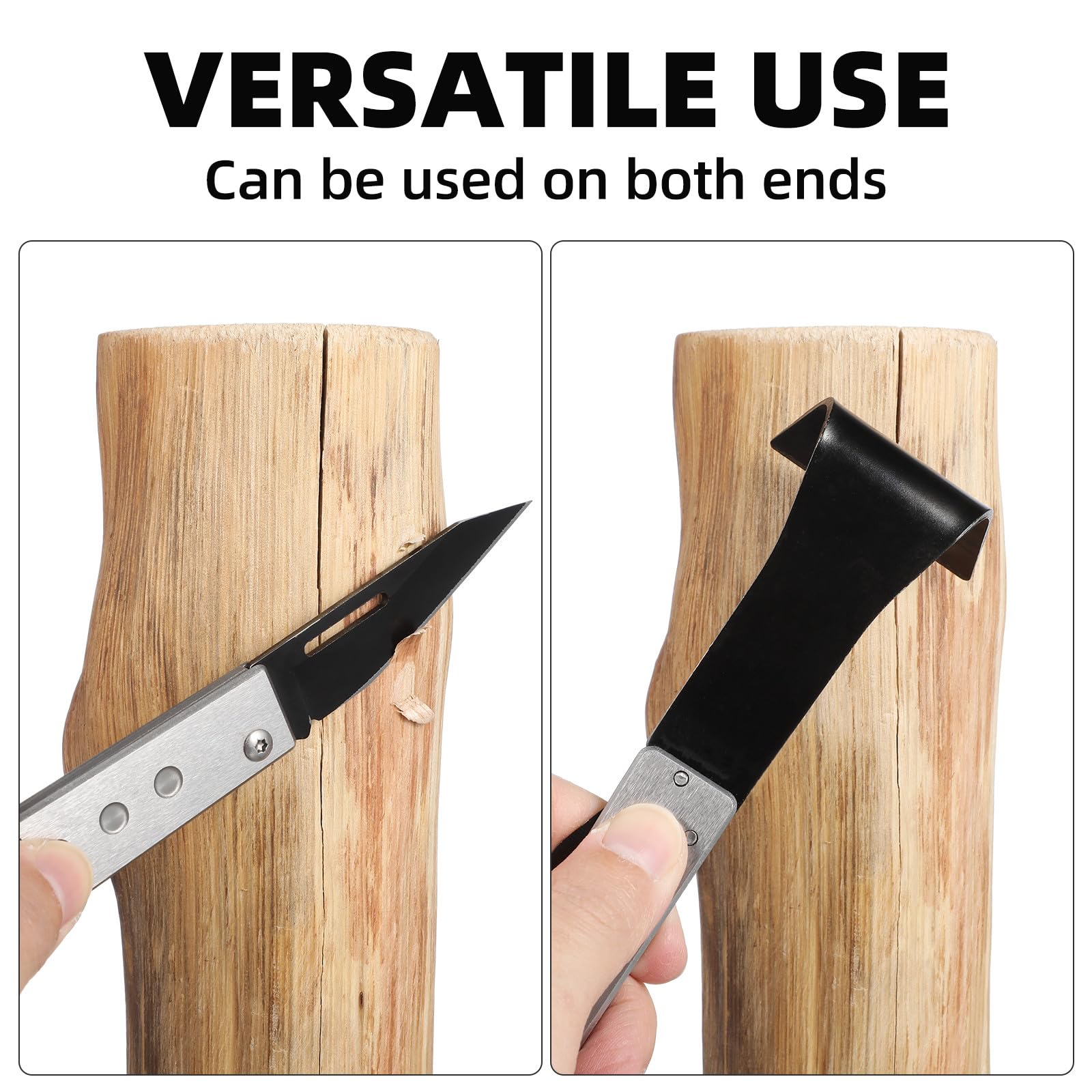 BESPORTBLE Raspador de Corteza Manual de Acero Inoxidable para Jardinería, Herramienta Multiusos para Quitar Corteza de Troncos Pequeños y Medianos, Diseño sin Rebabas para Cuidado en Jardín
