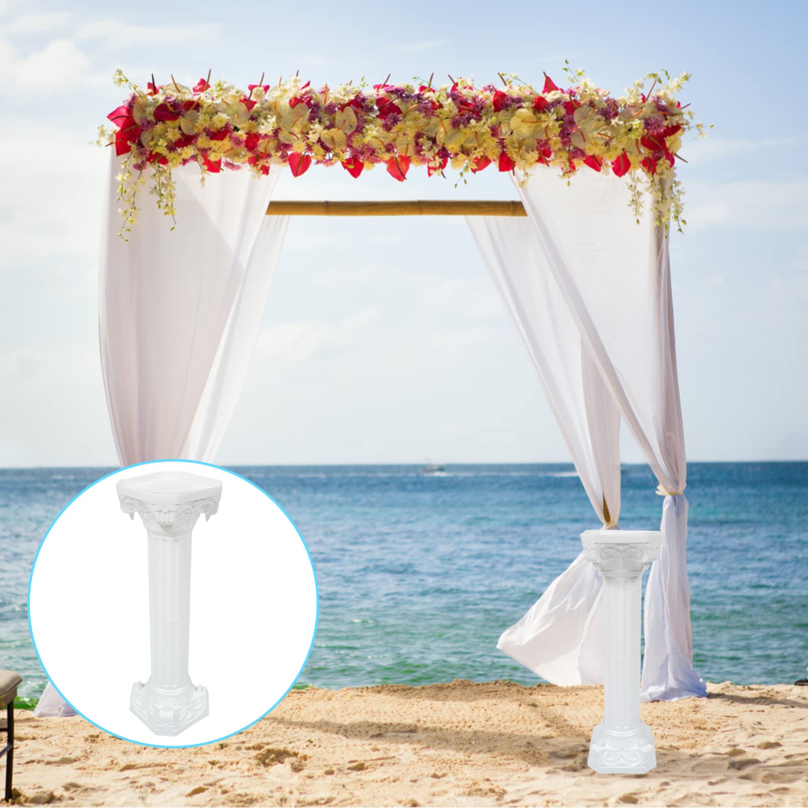 Angoily Pilar Romano De Boda Columna Romana Decorativa para Jardín Y Exterior Pedestal Versátil De 34.64X10.62X10.62In para Guía De Y Decoración De Fiesta