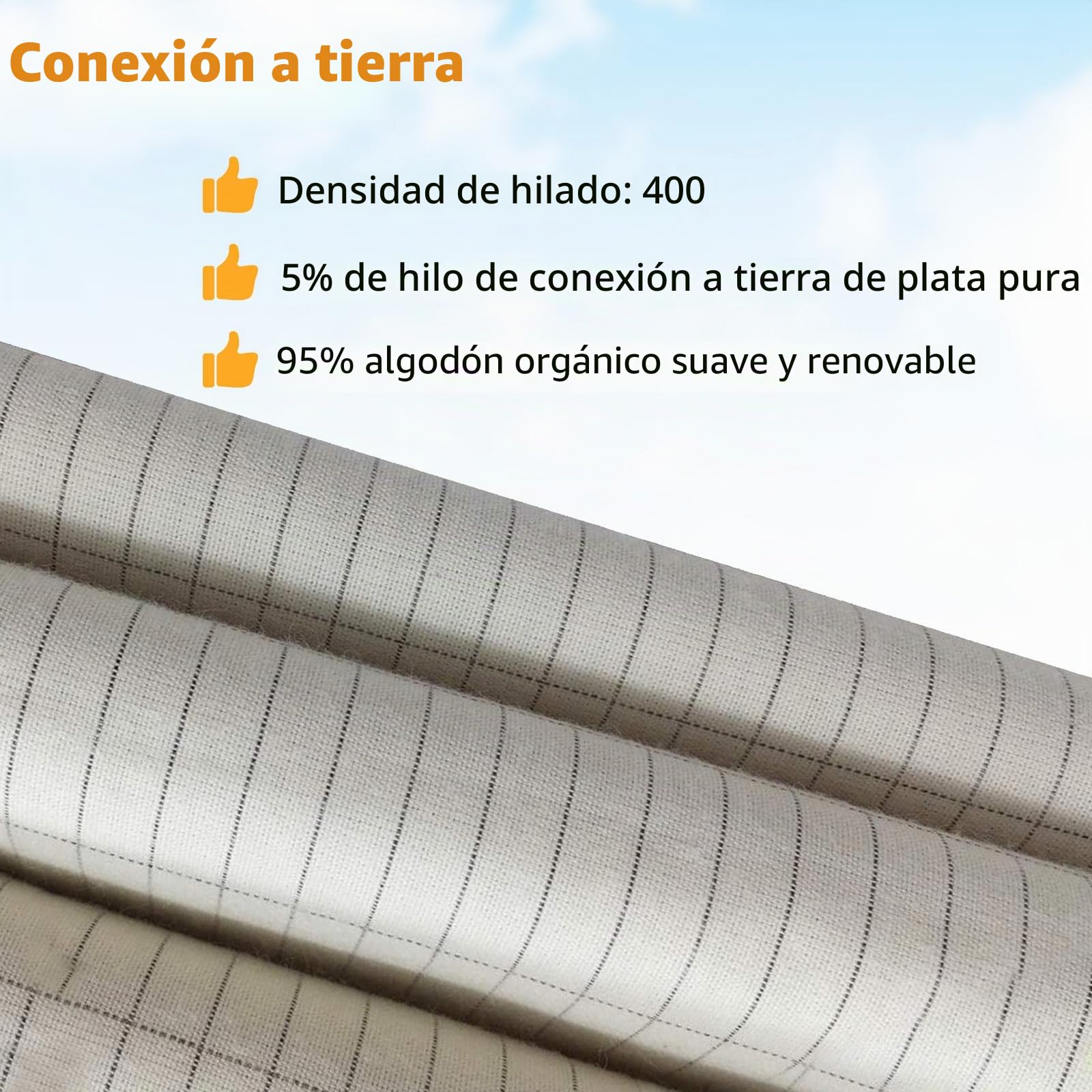 Sábana bajera y alfombrilla conductoră, colchón de tierra con cable de la UE