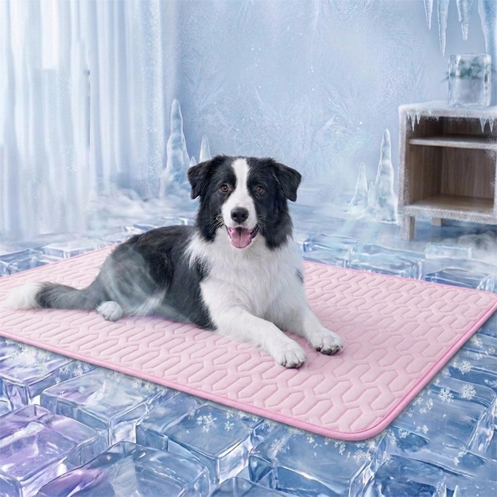 Kovah Dog Cooling Mat - Instant Cooling Relief，Pink-2XL(150 x 100cm)