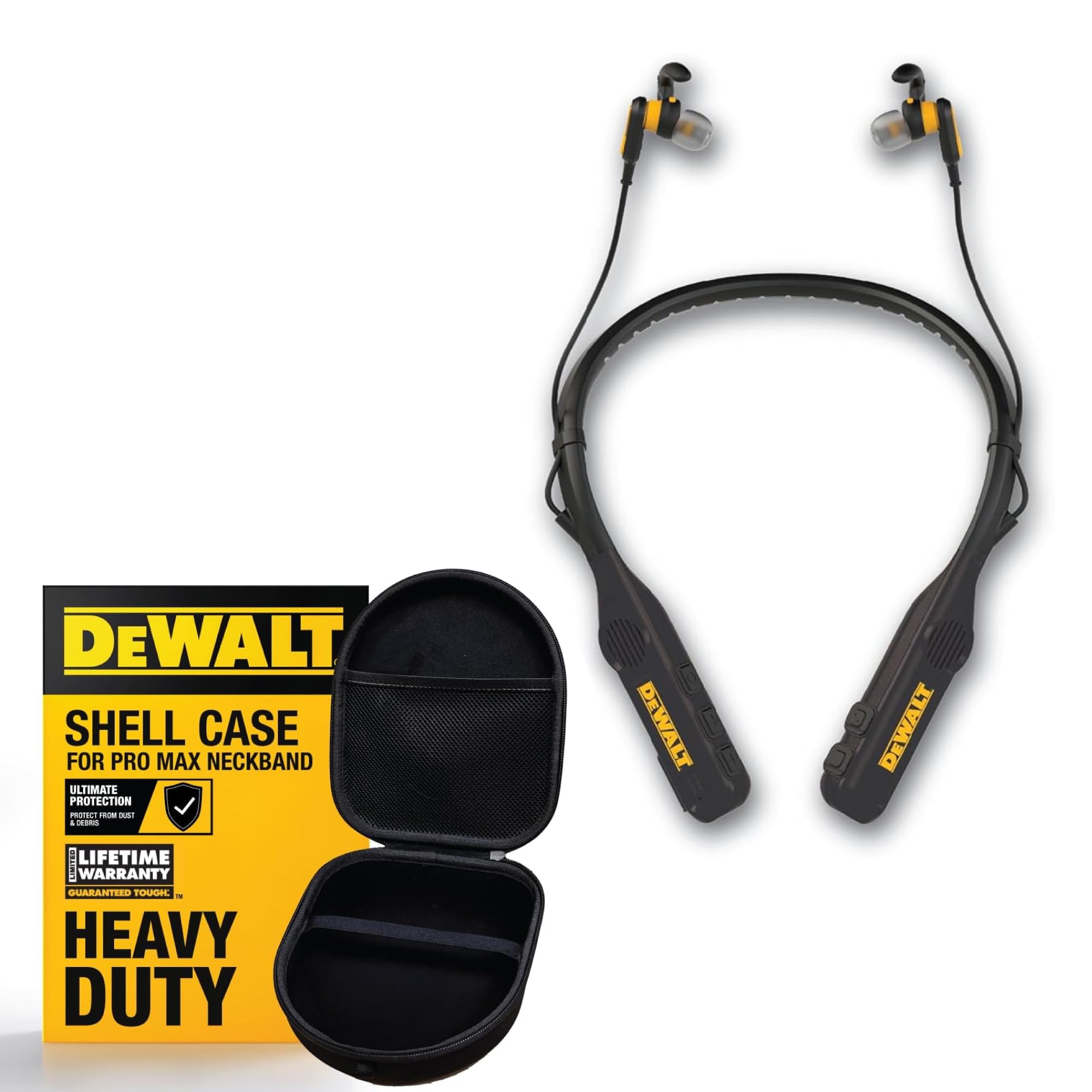 Amazon.com: DEWALT Black Edition Pro Audio Bundle: 2-in-1 Neckband