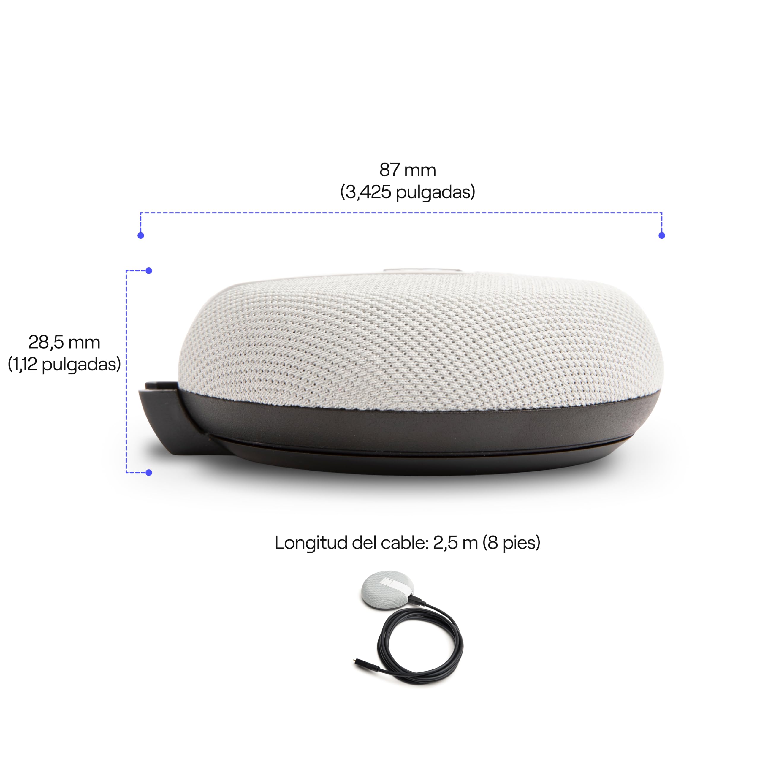Owl Labs Micrófono de expansión para Meeting Owl 4+ y Meeting Owl 3: amplíe el alcance del audio en espacios más grandes en 8 pies (2,5 metros) en la dirección del micrófono - gris