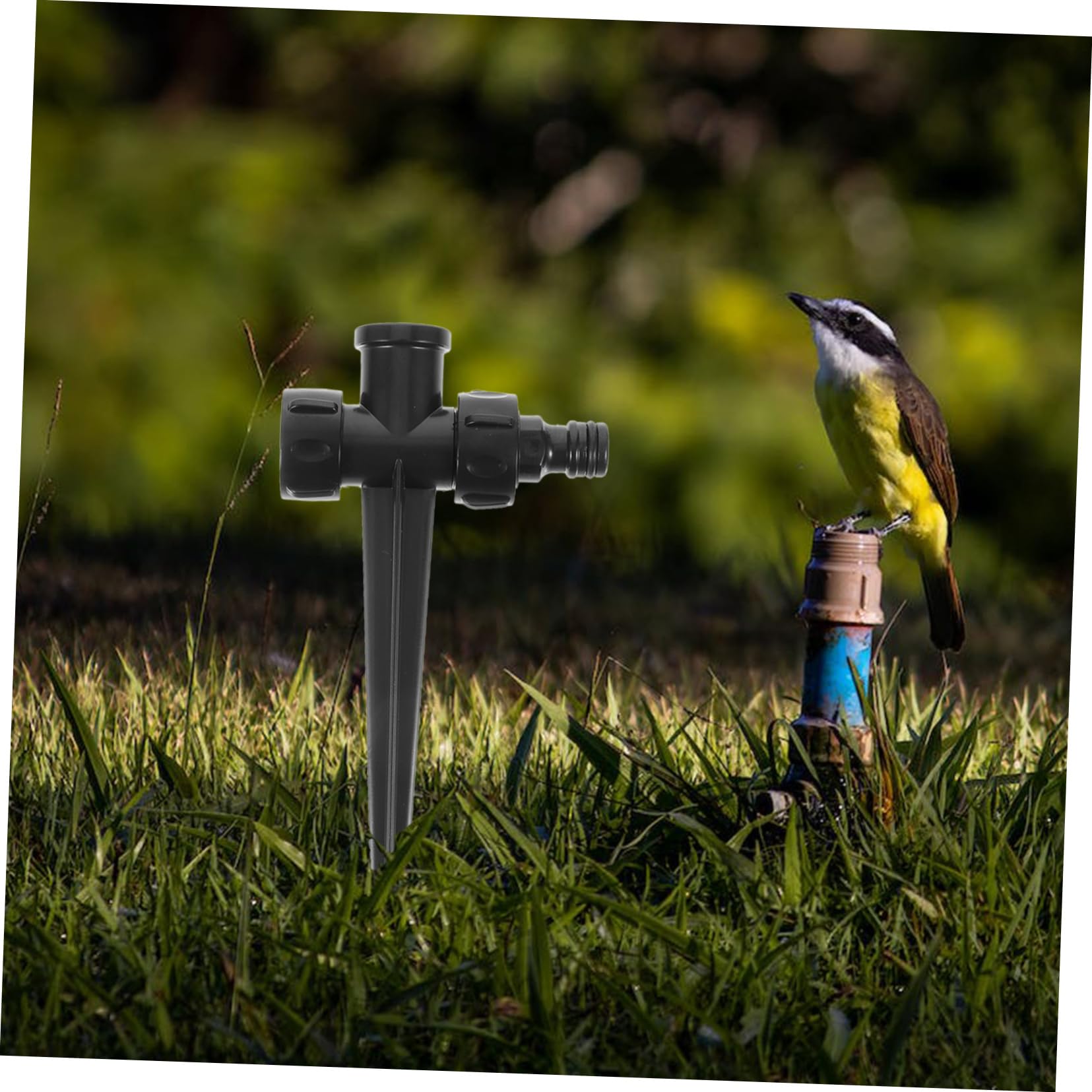 Abaodam 5 Set Sprinkler Rotante Automatico Spruzzatore Da Giardino Palo Dell'irrigatore Multi Dispositivi Di Irrigazione Delle Piante Fornitura Giardino Prato Alto Plastica Nero 5 Pezzi*5