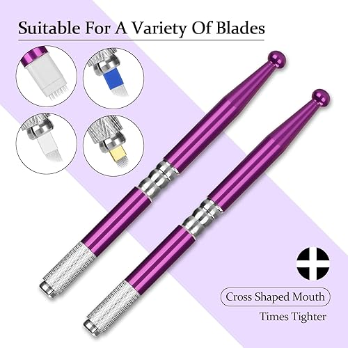 Miniatura 3 de Kit de microblading para cejas, Atomus Eyebrow Micro Needling Pen Set con tinta de pigmento soporte para tazas de 14 pines, envolturas de plástico,