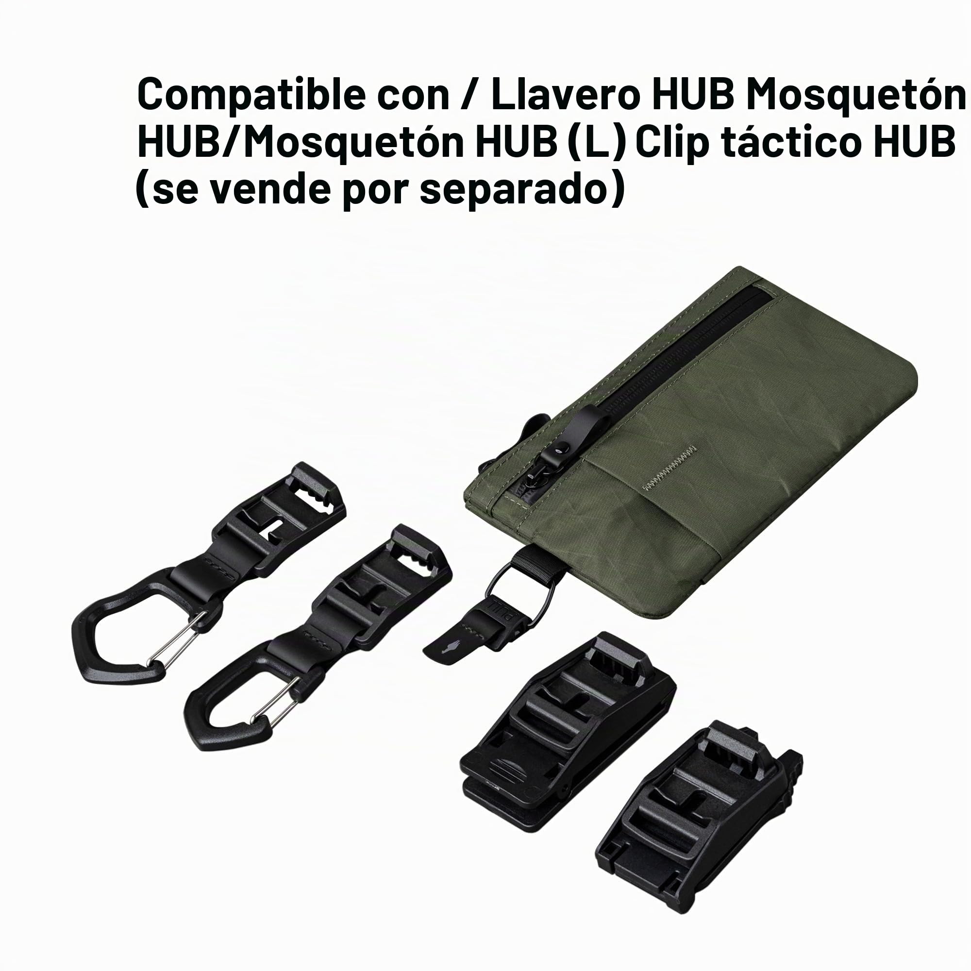 ALPAKA Zip Clutch – Bolso de Mano con Cremallera y RFID | Correa de muñeca, para pasaporte y móvil, resistente al agua, cartera larga para hombre