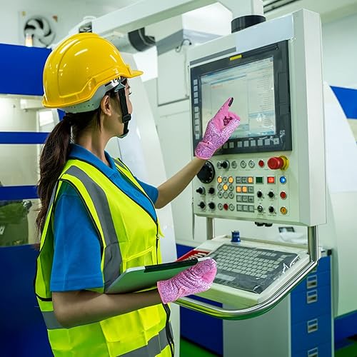 Miniatura 107 de Guantes de jardinería a prueba de espinas y pinchazos, con agarre, guantes de jardinería para mujeres, guantes de trabajo de cuero, regalos Guantes