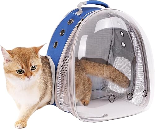 Miniatura 55 de Mochila grande con frontal expandible para gatos, apta para hasta 20 libras, mochila transportadora de mascotas tipo cápsula espacial para gatos
