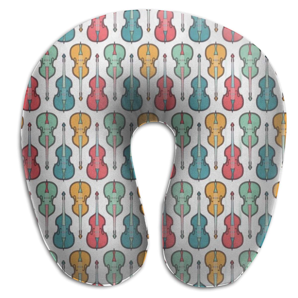 Amazon Com No Branded Double Bass Travel Pillow For Men Women C 360 A Neck Support Pillow Memory Foam Cushion And Breathable Washable Cover Home Kitchen
