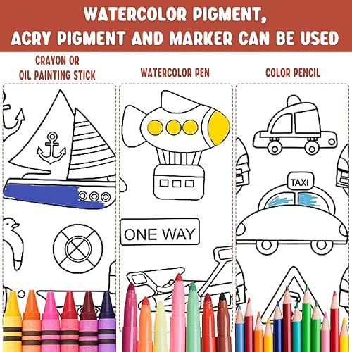 Miniatura 5 de Rollo de dibujo para niños, rollo de papel para colorear para niños, 120 x 11.8 pulgadas, rollo de papel de dibujo de bricolaje, rollo de papel de