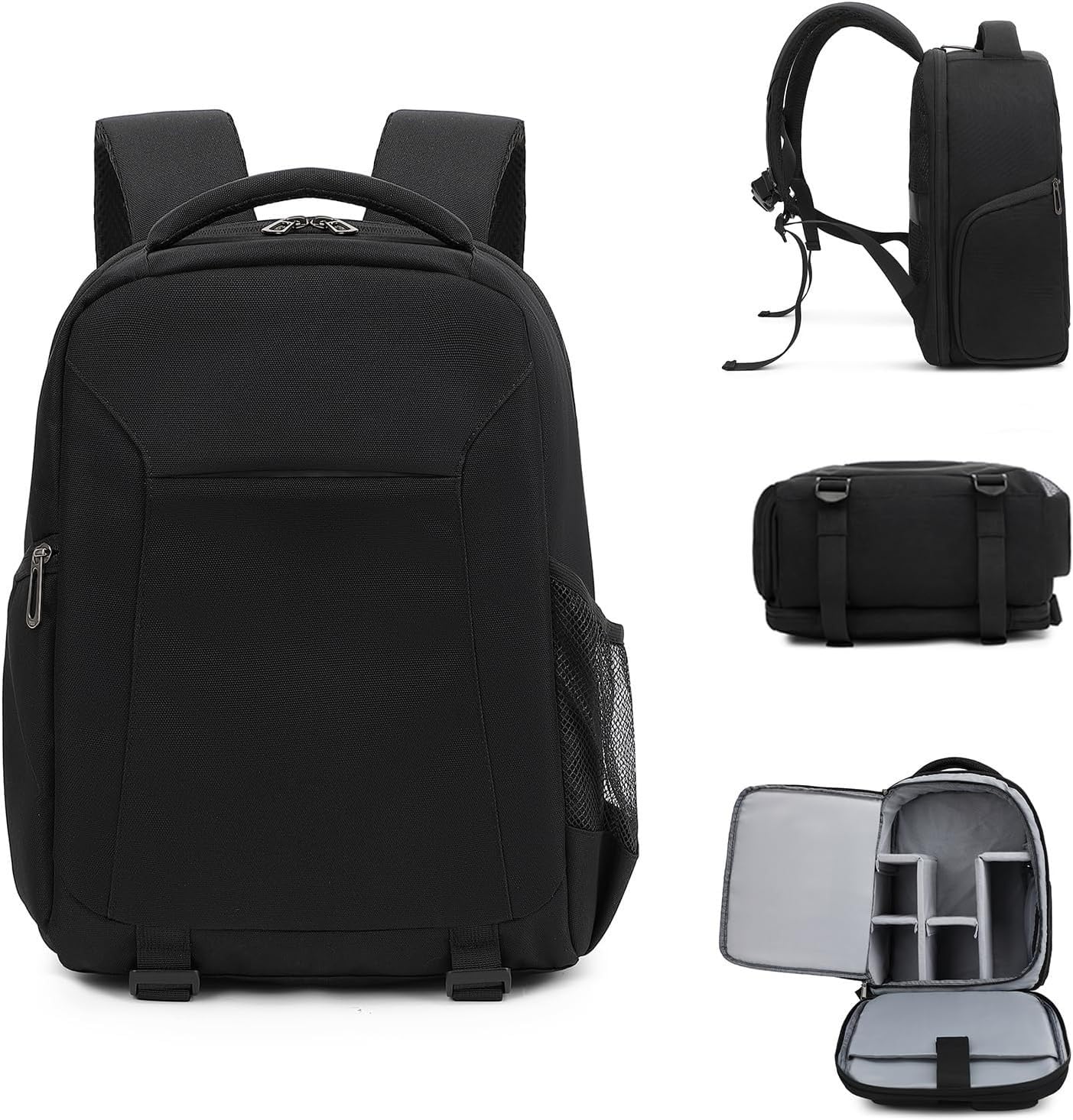Borsa Reflex Zaino for fotocamera utilizzabile for laptop, partizione flessibile compatibile con