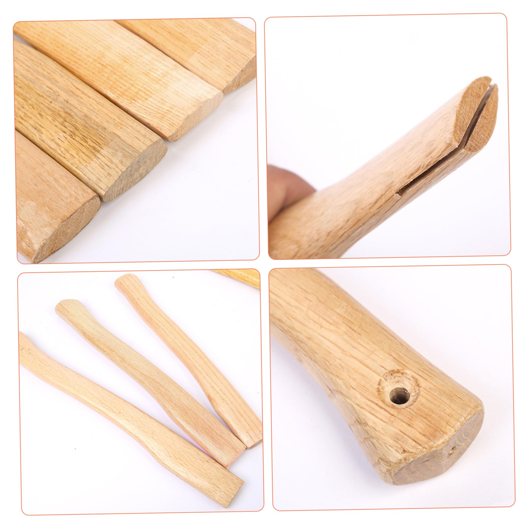 Manico In Legno Di Faggio Per Ascia Da 14,6 Pollici - Ricambio Carbonizzato Con Estremità Curva - Foto 12