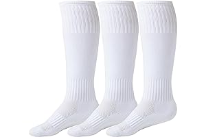 Kids Non Slip White Soccer Socks