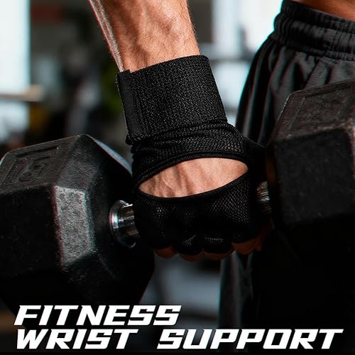 Miniatura 2 de Guantes de gimnasio para mujer  Guantes de entrenamiento antideslizantes sin dedos  Cómodo equipo de levantamiento de pesas para gimnasio,