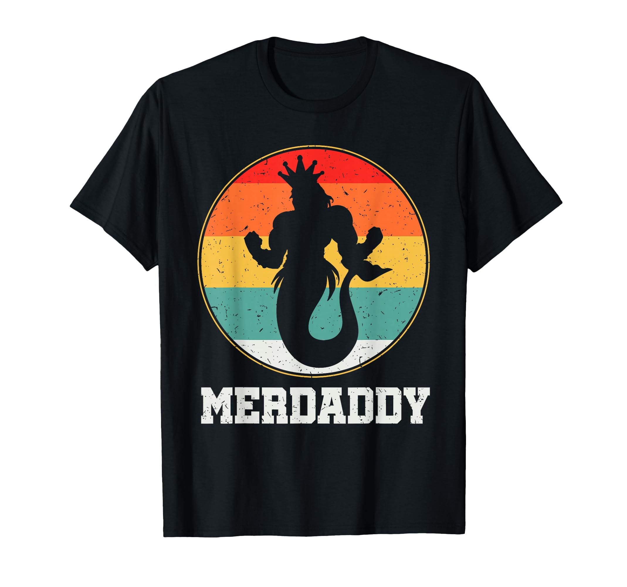 Merdaddy Security Merman Mermaid Daddy Fish Father's Day T-Shirt Small