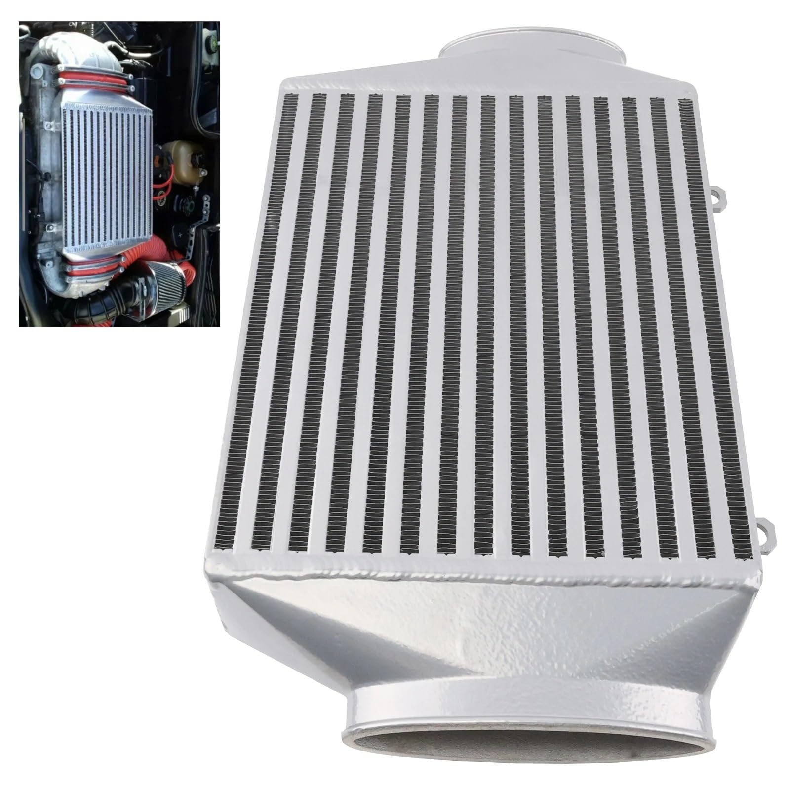 Chłodnica intercooler Pasuje do doładowania Cooper S 1.6L R53 R52 2002-2006 górne mocowanie intercoolera(Black)