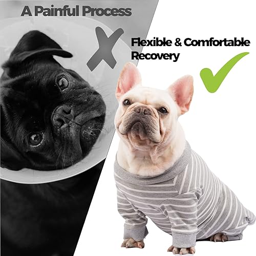 Miniatura 5 de Medical Pet - Traje quirúrgico para mascotas, camisa para perro con manga larga, ropa para gatos, Cambridge, XXS