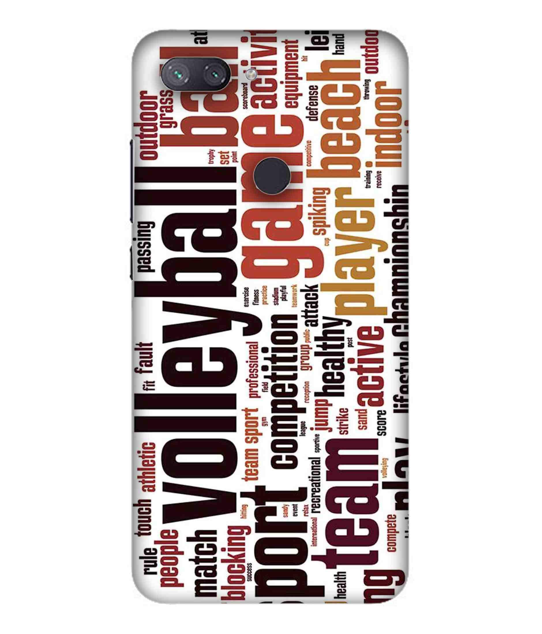 RGSVCases Games Olympics Volleyball Tema Hustle Playing Hard Printed Designer Case for Xiaomi Mi 8X Back Cover RSV1933