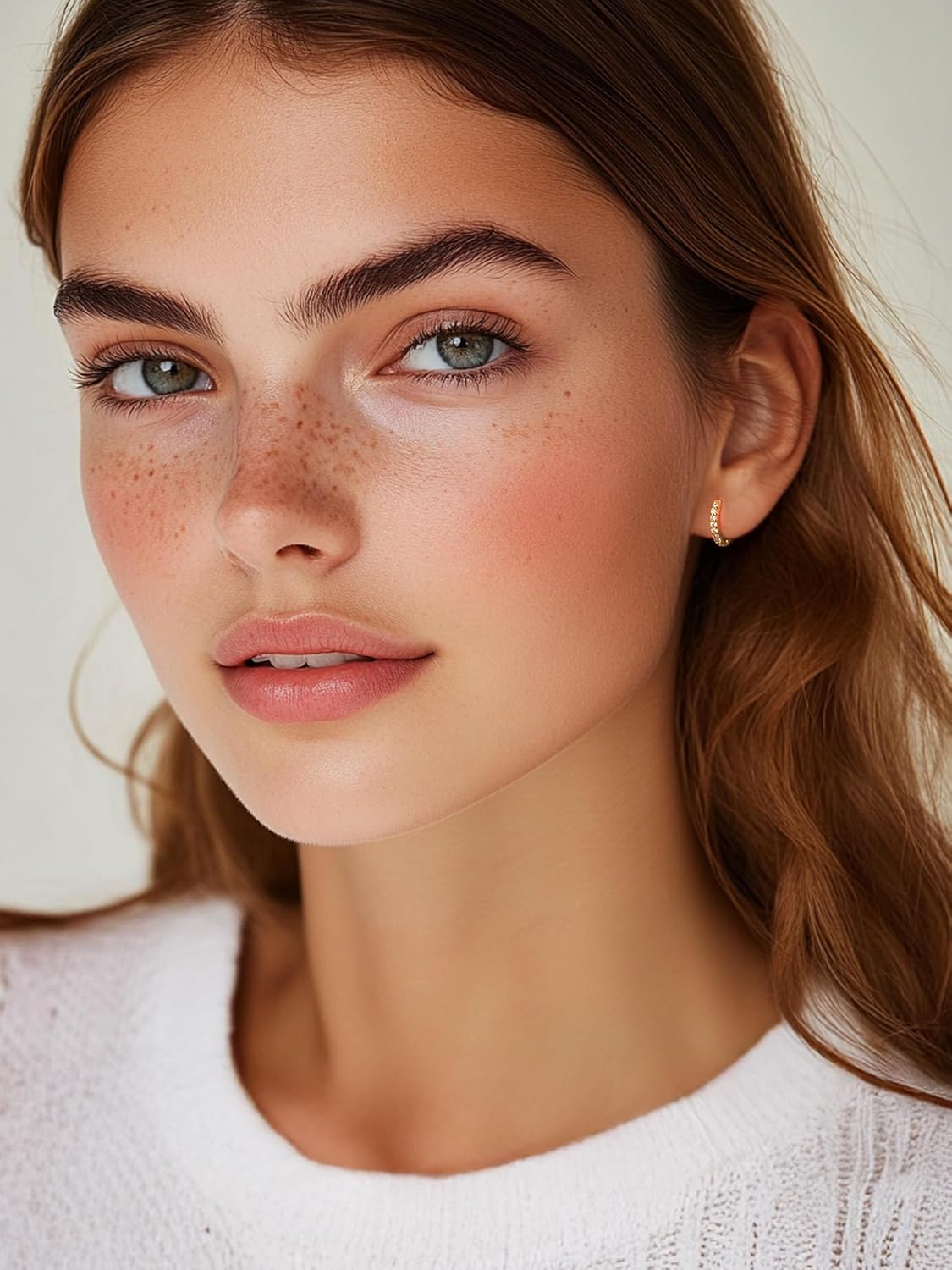 ChicSilver 925 Sterling Silver Huggie Earrings for Women 14K Gold Plated Silver Hoop Earrings for Women Hypoallergenic Small Cubic Zirconia Huggie Earring (6/8/10/12/14/16/18/20mm) - Image 2