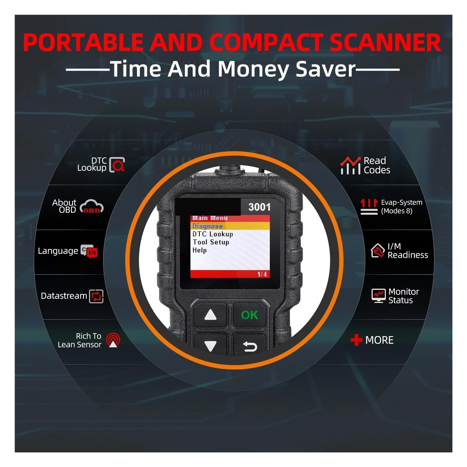 X431 CR3001 OBD2 Scanner Motore Scansione OBD 2 Lettore di Codice Strumento Diagnostico Auto Scanner Automobilistico