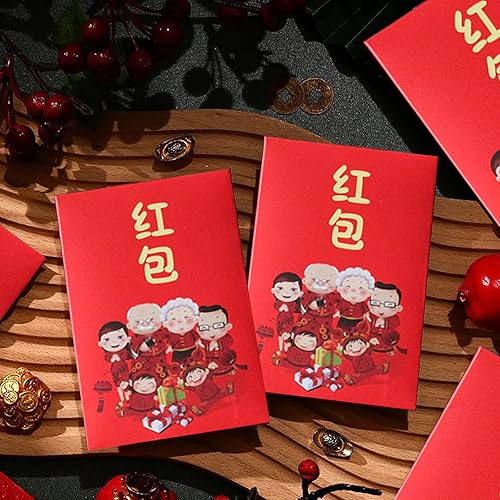 Miniatura 4 de 12 sobres rojos del año 2024 del dragón para paquete rojo de Año Nuevo chinoLai SeeLucky Hong Bao para festival de primavera, boda, cumpleaños de