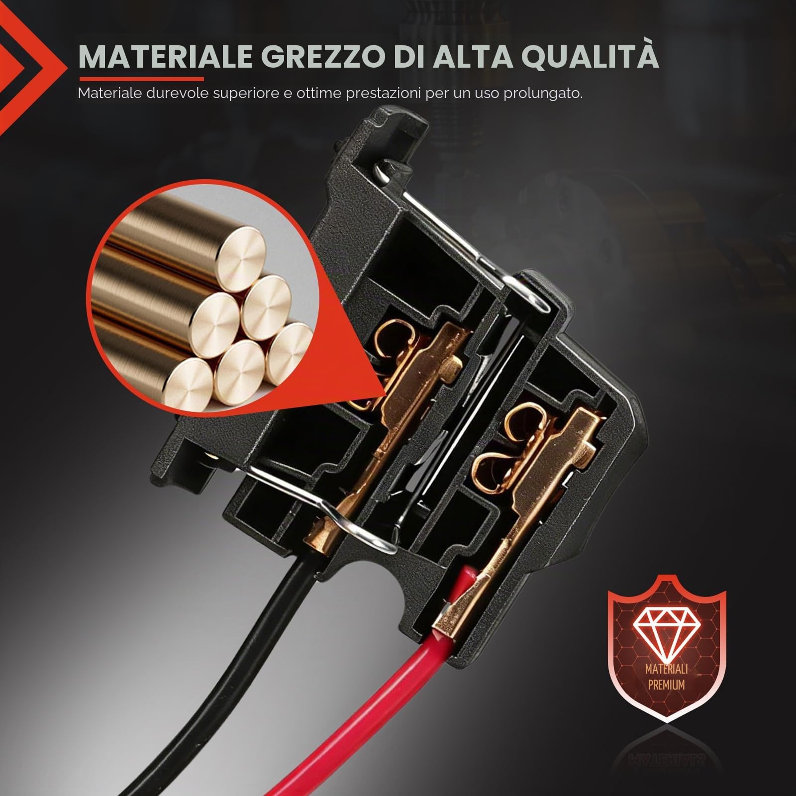 2 Portalampada H7 Per 500 500C (312) 51787491 Kit Riparazione Per Portafari Attacco Lampadina Alogena Con 4 Tubi Termorestringenti 51787492