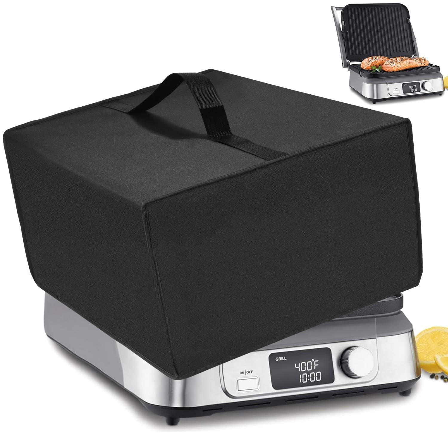 Housse gril électrique Cuisinart GR-5BP1 étanche et anti-poussière noire