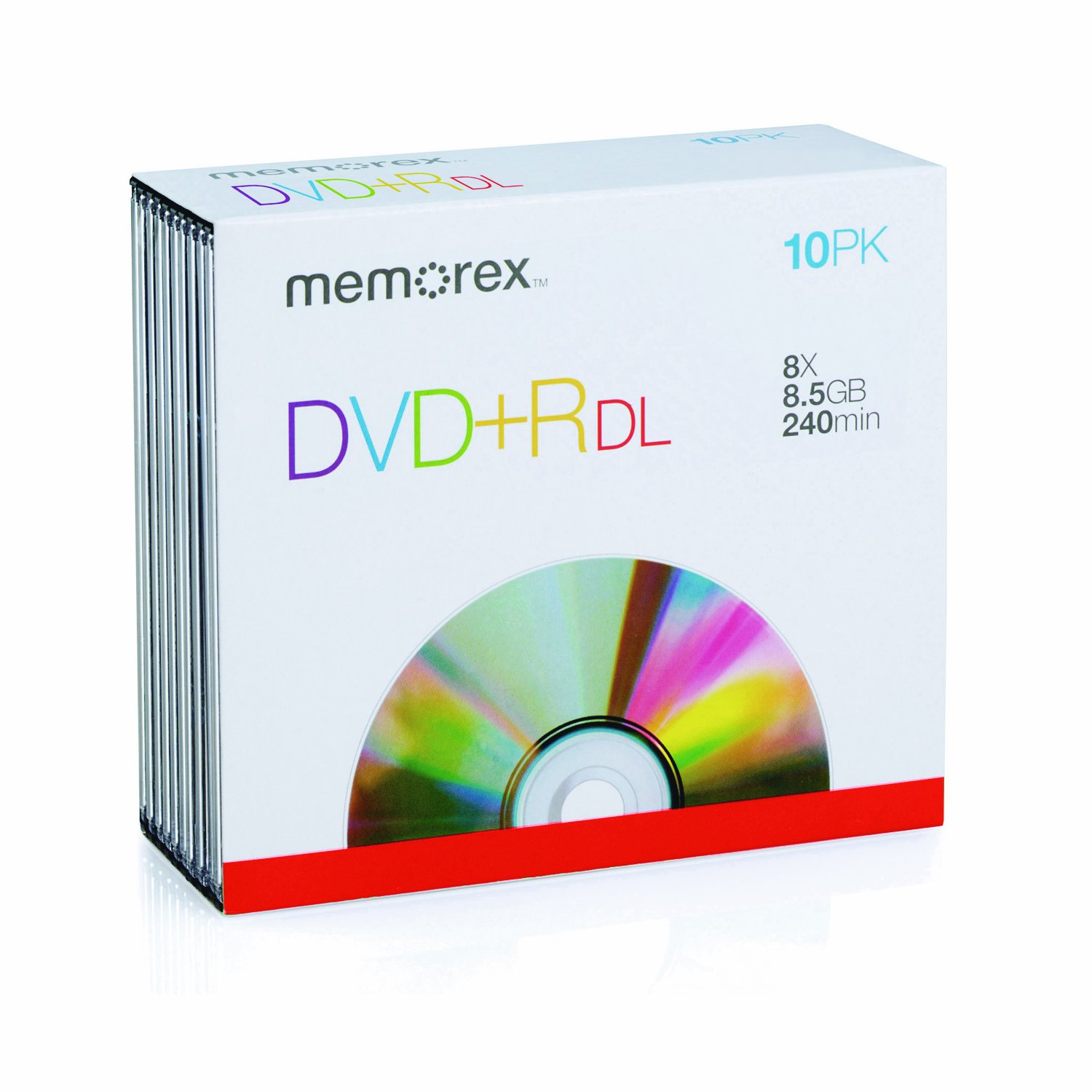 Memorex 10 x DVD + R DL 8,5 GB 8 x slimjewelcase – Blank DVDs (8.5 GB, DVD + R DL, 240 min, 8 x, jewelcase)