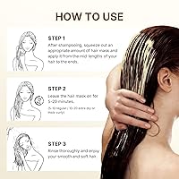 Vista 7 de Karseell Tratamiento capilar con colágeno, reparación profunda, acondicionador, aceite de argán, colágeno para el cabello, esencia para cabello seco