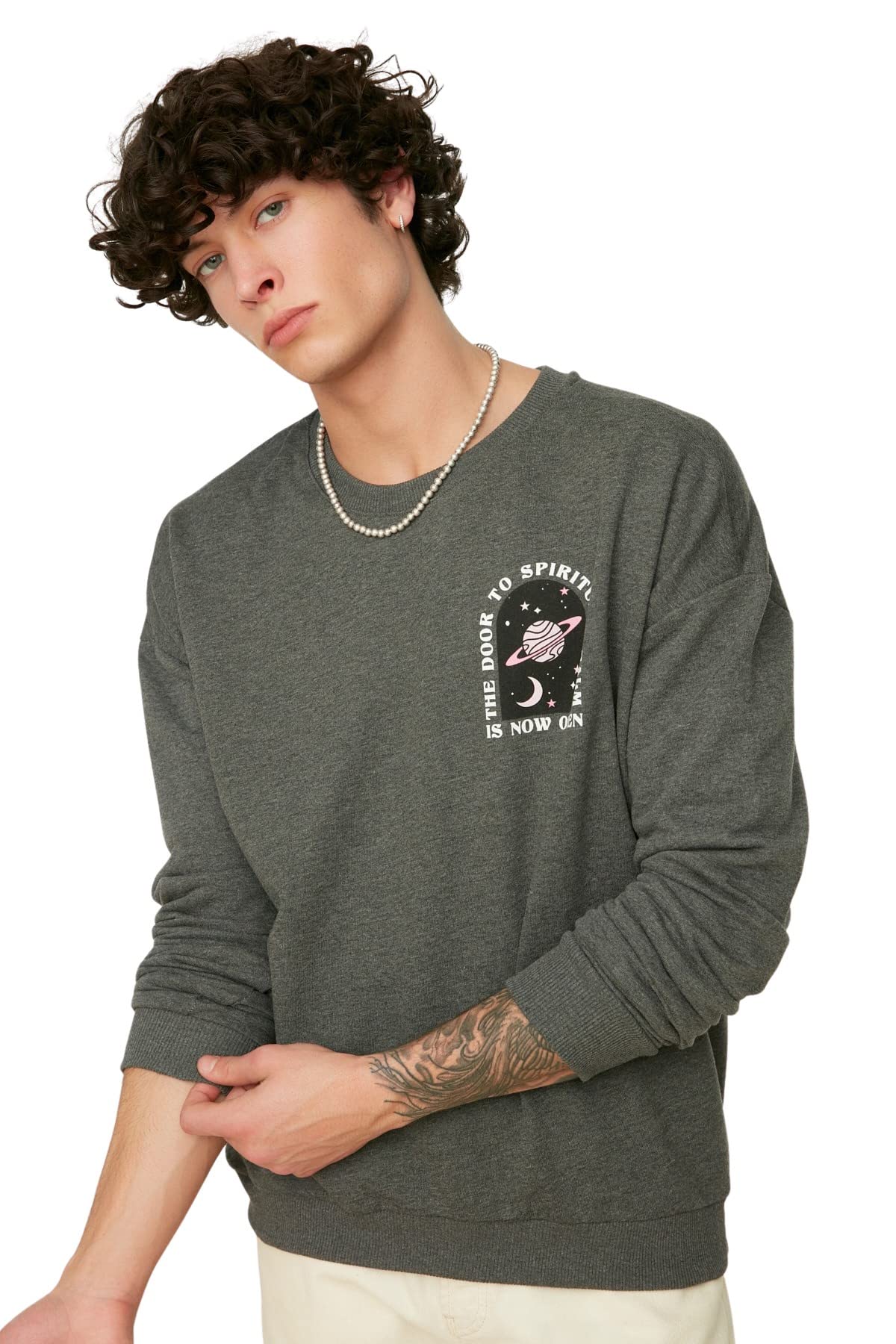 Trendyol Man Regular Basic Crew neck Knit Sweatshirt