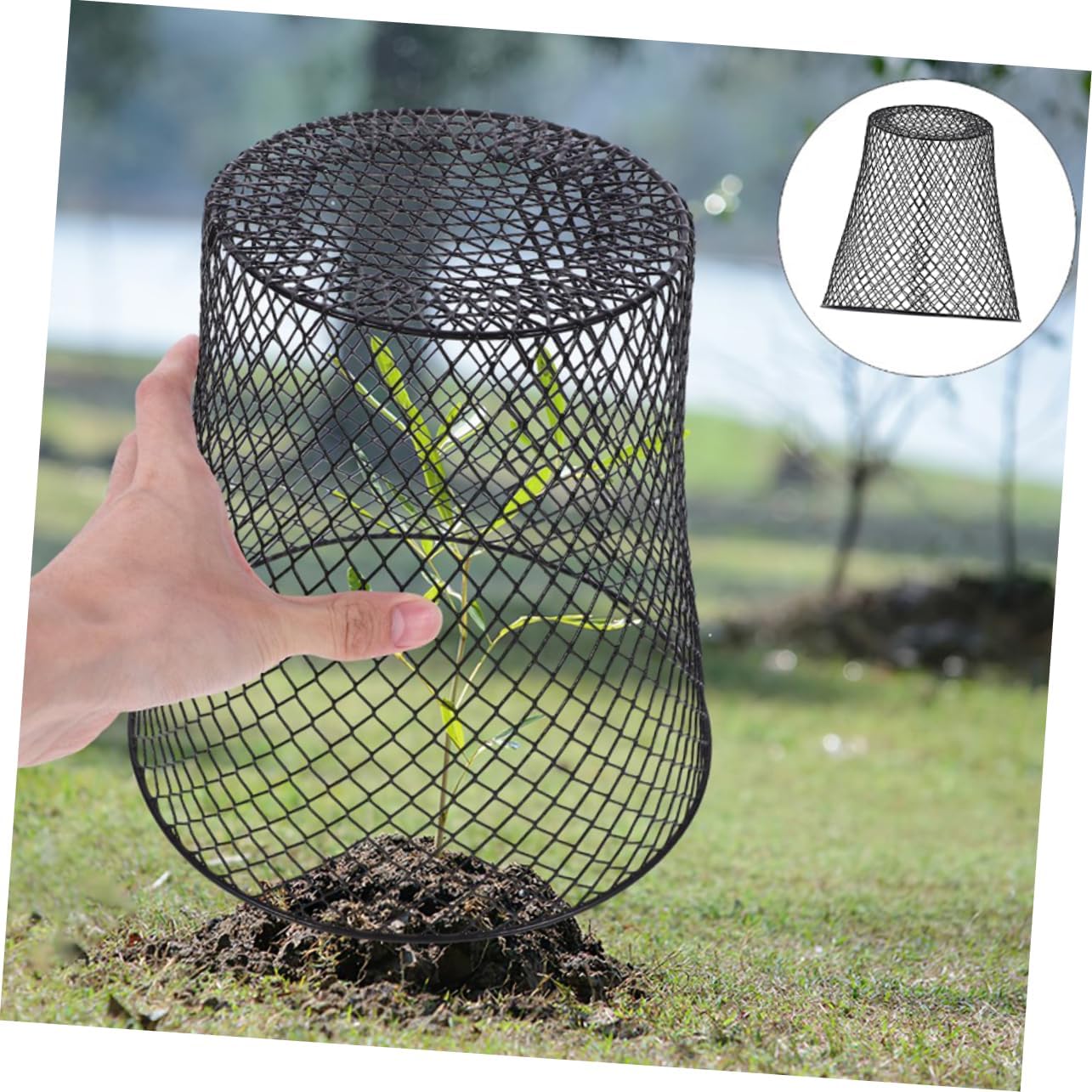 Metal Plant Protection Dome Garden Cover for Strawberries Vegetables Flowers Outdoor Plant Netting Wire Cage to Keep Rabbits Out Sturdy Protective Cage