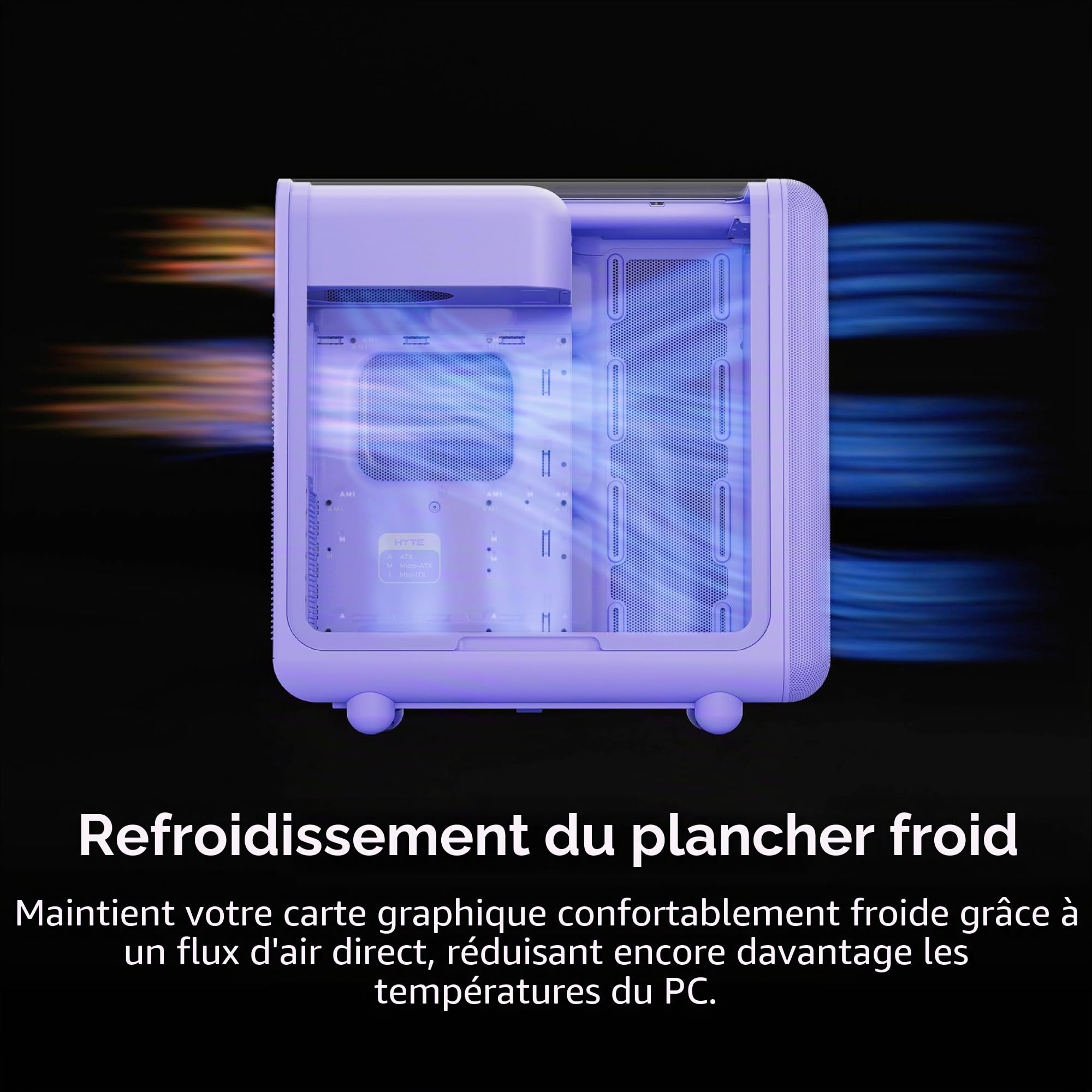 Hyte X50 Modern Performance ATX Boîtier de Jeu PC Tour Moyenne - Taro Milk (Violet)