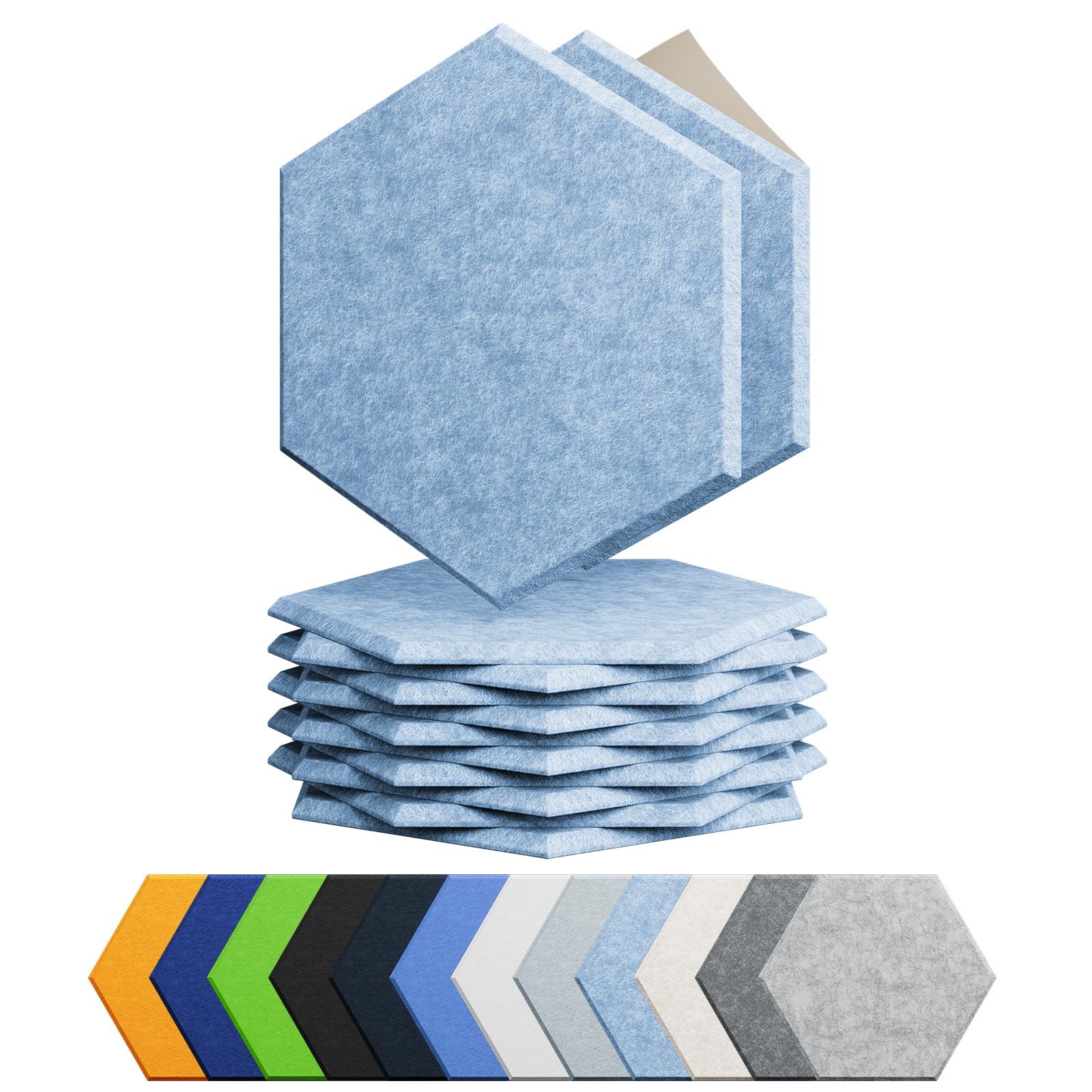 Amantech 12 Pack Acoustic Panels Self Adhesive