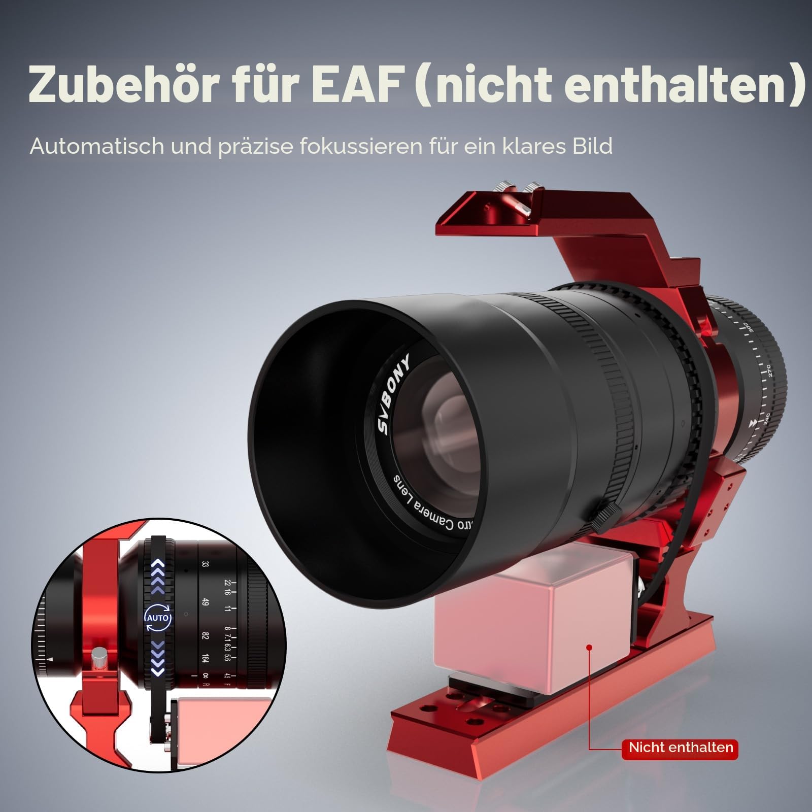 Svbony SV555 APO 54mm Astrofotografie-Teleskop, f/4,5 Vollformat-Teleskopkamera Objektiv, Manuelle Blendeneinstellung, Integrierter Flattener, für Deep-Sky-Astrofotografie, Neues Upgrade