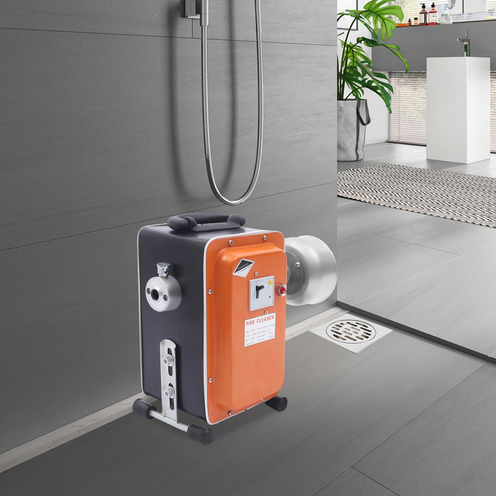 Pulitore di scarico, pulitore per tubi, spirale elettrica per acque reflue 750 W, per tubi di scarico intasati, toilette, cucina, bagno, casa, ristorante, ospitalità, regalo per proprietari di case e